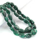 485 Carats 2 Strands Of Precious Genuine Natural  Emerald Necklace - Smooth oval  Beads - Rare & Natural Emerald Necklace - Stunning Elegant Necklace SPB0175 - Tucson Beads