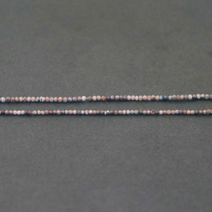 5 Strands Natural Rare Rhodochrosite Silver Coated Micro Faceted Tiny Rondelles - 2mm 13 Inches Long RB273 - Tucson Beads