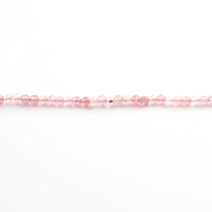 5 Strands Pink Rutile  Gemstone Balls, Semiprecious beads Faceted Gemstone Jewelry 3mm- 13 Inches  RB0061 - Tucson Beads