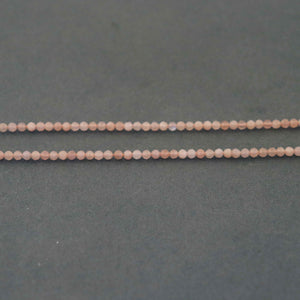 5 Strands Peach Moonstone Faceted Round Ball Beads -3mm-4mm 13 Inches RB270 - Tucson Beads