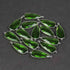 5 Pcs Peridot Faceted 925 Sterling Silver Dagger Shape Double Bail Connector 34mmx13mm- SS212