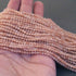 5 Strands Peach Moonstone Faceted Round Ball Beads -3mm-4mm 13 Inches RB270