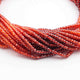 1 Long Strand Orange Zircon Gemstone Rondelles - Gemstone beads Rondelles - 3mm 13 inch RB0170 - Tucson Beads