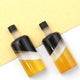Matched Pairs Natural Yellow Chalcedony , Black Onyx Joined Smooth Bottle Shape Loose Gemstone 27mmx10mm BG008 - Tucson Beads
