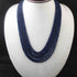 745ct. 6 Strands Of Genuine Blue Sapphire Necklace - Faceted Rondelle Beads - Rare & Natural Sapphire Necklace - Stunning Elegant Necklace - BRU059