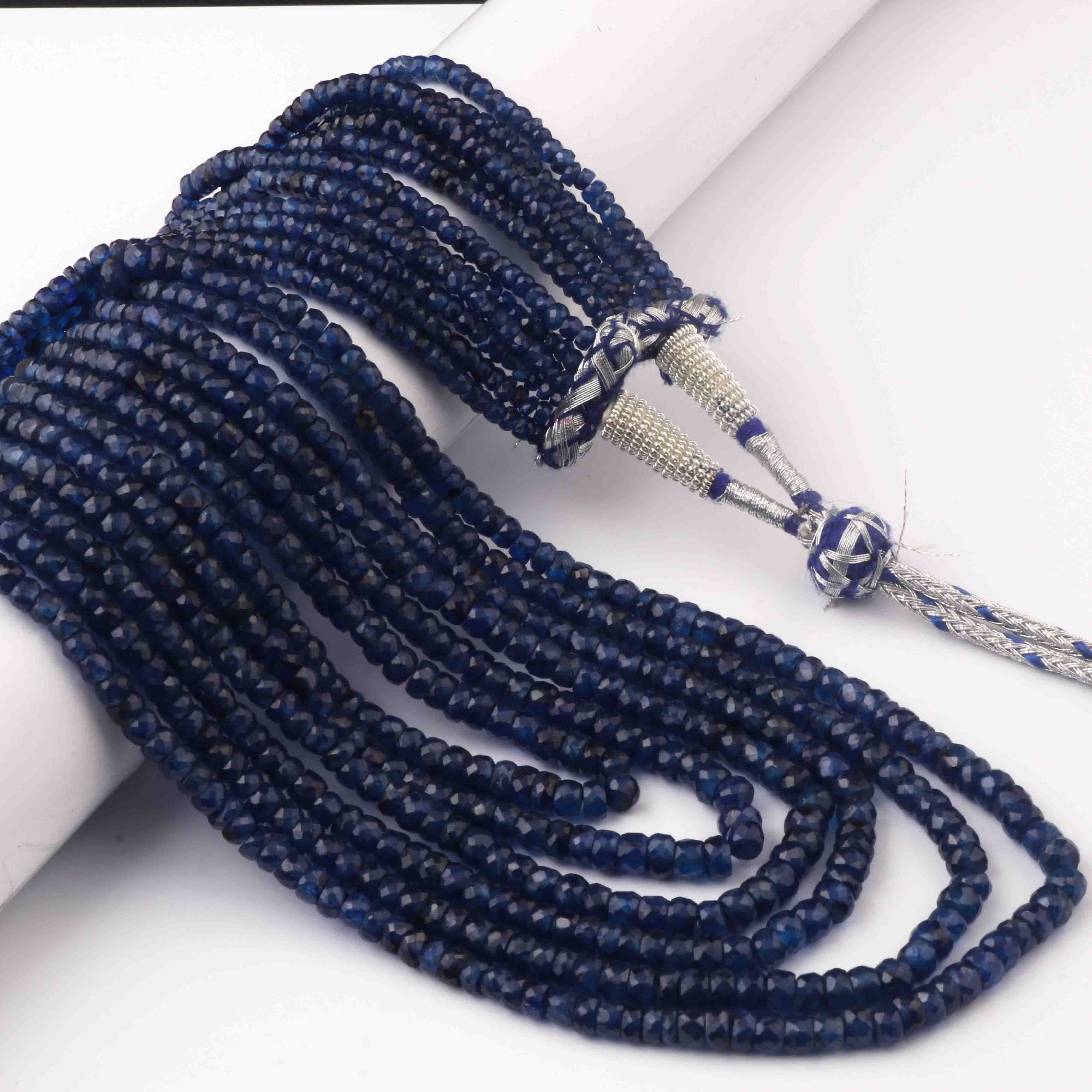 Blue Sapphire Beads Set by Sankeerthi jewels - Jewellery Designs