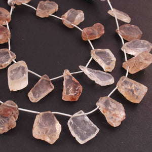 1 Strand Brown Rutile Faceted Briolettes -Assorted Shape Beads -19mmx11mm-25mmx16mm- 9 Inches BR01926 - Tucson Beads