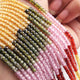 5 Strands Multi Zircon Faceted Rondelles- Finest Quality Zircon Rondelles Beads 3mm - 13 inch strand RB0165 - Tucson Beads