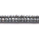 1 Long Strands Grey Moonstone Silver Coated Faceted Rondelles - Gray Moonstone Roundelle Beads 5mm-6mm 15 Inches BR1985 - Tucson Beads