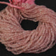 1 Strand Morganite Faceted Rondelles - Gemstone Rondelles- Semi Precious Beads 3mm-4mm 13 Inches RB214 - Tucson Beads