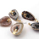 5  Pcs Natural Gray Geode Druzzy 24k Gold Plated Pendant - Electroplated Gold Druzy -49mmx23mm-41mmx27mm DRZ264 - Tucson Beads