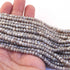 AAA Gray Moonstone Silver Coated Micro Faceted 4mm Beads-RB415