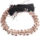 1  Strand Smoky Quartz Faceted Briolettes - Pear Shape  Briolettes  8mmx6mm-9mmx7mm -8 Inche BR02628 - Tucson Beads