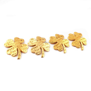 10 Pcs Designer 24k Gold Plated Copper Flower Pendant,Copper Designer Pendant,Copper Beads,Jewelry Making 29mmx33mm BulkLot GPC0023 - Tucson Beads