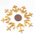 5 Pc Beautiful Anchor Bead With Stamp Finish 24K Gold Plated on Copper - Anchor Single Bail Pendant 28mmx36mm  GPC0021