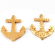 6gm 1 Pc Beautiful Anchor Bead With Stamp Finish 24K Gold Plated on Copper - Anchor Single Bail Pendant 28mmx36mm  GPC0021 - Tucson Beads