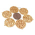 Bulk Lot 5 Pcs Designer Copper Round Charm Pendant,Gold Plated Copper Pendant,Unique Copper Pendant, Jewelry Making 43mmx47mm GPC0022