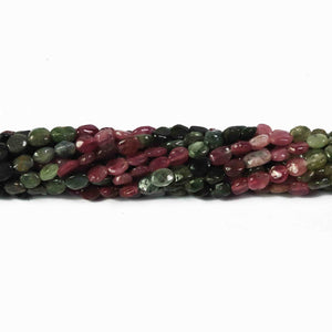 1 Strand Multi Tourmaline Smooth Briolettes  -Oval Shape Briolettes  7mmx5mm -13 Inches BR3014 - Tucson Beads