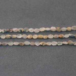 2 Strands Golden Rutile Faceted Oval Briolettes - Ovel Beads 6mmx7mm-7mmx8mm 13 Inches RB039 - Tucson Beads
