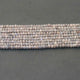 5 Long Strands Grey Moonstone Silver Coated Rondelles - Moonstone Silver Coated Roundles Beads 4mm 13 Inch RB412 - Tucson Beads