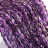 1 Long Strand Amethyst Faceted Briolettes - Oval Shape Briolettes - 7mmx6mm-10mmx8mm - 12.5 Inches BR01923