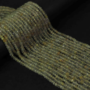 5 Strands Golden Rutile Faceted Rondelles,Round Beads,Gemstone Beads 3mmx4mm 13 Inches RB362 - Tucson Beads