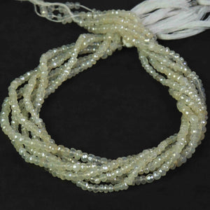 1  Long Strand Silverite  Faceted Rondelles -Round Shape  Rondelles 3mmx5mm 13.5 Inches BR3016 - Tucson Beads