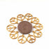10 Pcs Designer Gold Plated Copper Peace Pendant - Peace Charm - Copper Round Pendant 15mmx17mm GPC0028