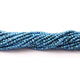 5 Strands Blue Topaz Pyrite Faceted Sparkling Finest Quality Rondelles 4mm 13.5 inches long strand RB150 - Tucson Beads