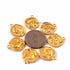 10 Pcs Designer Gold Plated Copper Victoria Queen/King Pendant - Victoria Coins Charm - Copper Round Pendant 23mmx19mm GPC0027
