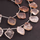 1 Strand Brown Rutile Faceted  Briolettes - Assorted Shape Beads 15mmx12mm-21mmx18mm- 9 Inches BR01915 - Tucson Beads