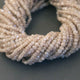 5 Long Strands Peach Moonstone Silver Coated Rondelles - Faceted Roundles-  3mm-5mm 13 Inches RB411 - Tucson Beads