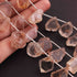 1 Strand Brown Rutile Faceted  Briolettes - Assorted Shape Beads 15mmx12mm-21mmx18mm- 9 Inches BR01915