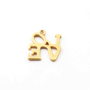 20 Pcs Gold Plated Designer Love Charms, Beautiful Gold Love Charm Pendant, Jewelry Making Supplies 19mmx17mm Bulk Lot GPC1017 - Tucson Beads