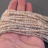 AAA Peach Moonstone Silver Coated Micro Faceted 4mm- Beads Rb411