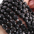 1 Long Strand Black Onyx Faceted Cube Shape Briolettes - Black Onyx Briolettes - 6mm- 8mm-11 Inches BR01914