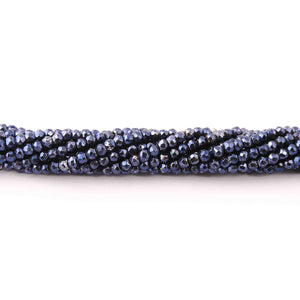 5 Strands Purple Pyrite Faceted Rondelles -- Purple Pyrite Roundle Beads  4mm 13.5 inch strand RB125 - Tucson Beads
