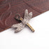 1 PC Pave Diamond Dragon Fly  Charm 925 Sterling Silver Pendant, 23mmx32mm SJPDC075
