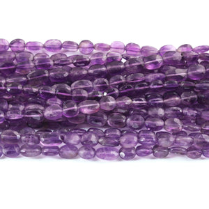 1 Long Strand Amethyst Smooth Briolettes - Oval Shape Briolettes - 6mmx5mm-10mmx6mm - 13.5 Inches BR01919 - Tucson Beads