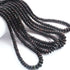 1 Long Strand Black Ethiopian Welo Opal Faceted Rondelles - Ethiopian Roundelles Beads 6mm-11mm 17 Inches BR02657