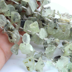1 Strand Prehnite Quartz Faceted Briolettes - Assorted Shape Briolettes , Jewelry Making Supplies 12mmx11mm-23mmx10mm 11 Inches BR01924 - Tucson Beads