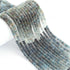 1 Strand Moss Aquamarine Smooth Rondelles -Semi Precious Rondelles Gemstone Beads -4mm- 14 Inches BR02647