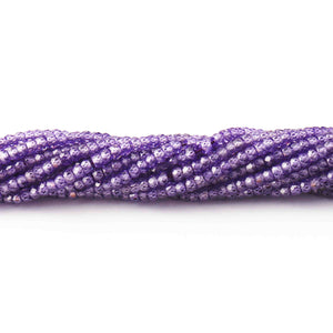 5 Strands Purple Zircon 3mm Gemstone Rondelles - Gemstone beads, Rondel beads, jewelry making supplies 12.5 inch long RB155 - Tucson Beads