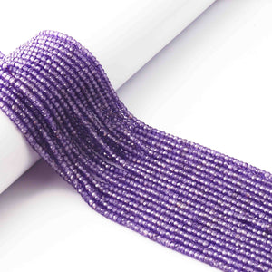 5 Strands Purple Zircon 3mm Gemstone Rondelles - Gemstone beads, Rondel beads, jewelry making supplies 12.5 inch long RB155 - Tucson Beads