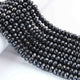 1 Strand Black Spinel Silver Coated Faceted Rondelles  - Gemstone  Rondelles Beads - 8mm - 8 Inches BR01911 - Tucson Beads
