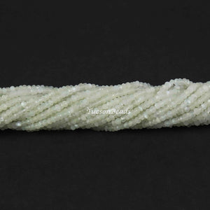 5 Strands  White Rainbow Moonstone Rondelles 3.5mm to 4mm 13.5 inch  RB010 - Tucson Beads