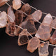 1 Strand Brown Rutile Faceted Briolettes - Assorted Shape Beads 24mmx16mm-48mmx30mm- 9 Inches BR01913 - Tucson Beads