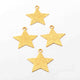 10 Pcs Designer Copper Star Charms Beads in 24k Gold Plated Pendant ,Brass Gold Star Charm Pendant - 24mmx22mm GPC1022 - Tucson Beads
