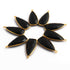 6 Pcs Black Onyx Faceted 925 Sterling Vermeil Dagger Shape Single Bail Pendant 31mmx13mm- SS741