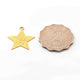10 Pcs Designer Copper Star Charms Beads in 24k Gold Plated Pendant ,Brass Gold Star Charm Pendant - 24mmx22mm GPC1022 - Tucson Beads